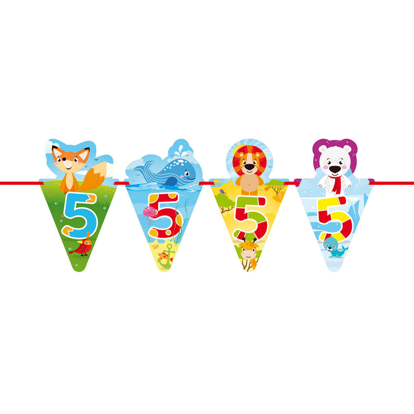 Folat bv vlaggenlijn dieren - 5 jaar