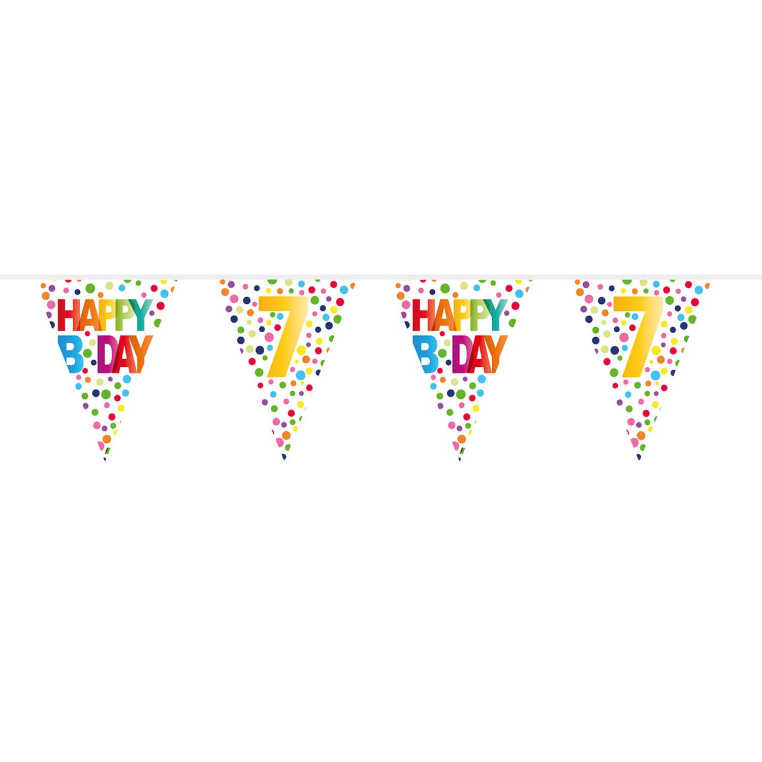Folat bv vlaggenlijn confetti 7 jaar, 10mtr.