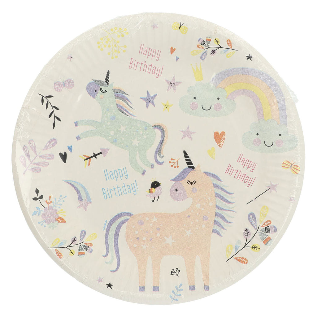 Folat bv borden unicorns rainbows, 8st.