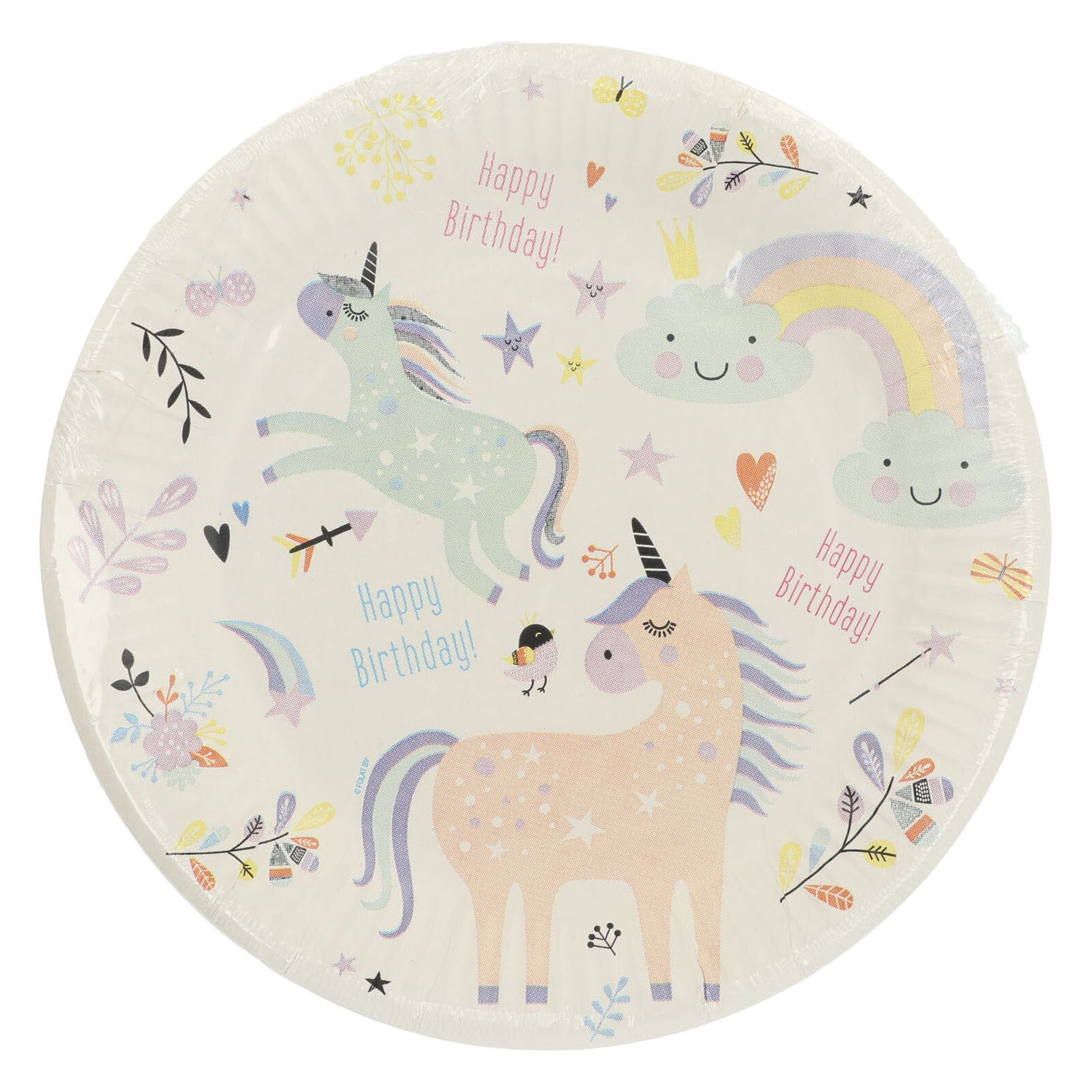 Folat bv borden unicorns rainbows, 8st.