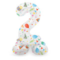 Folat bv staande folieballon joyful party cijfer 2 -72cm