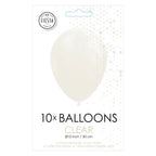 Globos ballonnen doorzichtig 30cm, 10st.