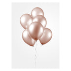 Globos ballonnen pearl rose goud 30cm, 10st.