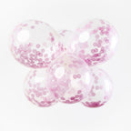 Globos confetti ballonnen papieren confetti baby roze 30cm, 6st.