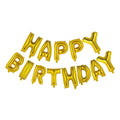 Globos folieballon tekst happy birthday goud