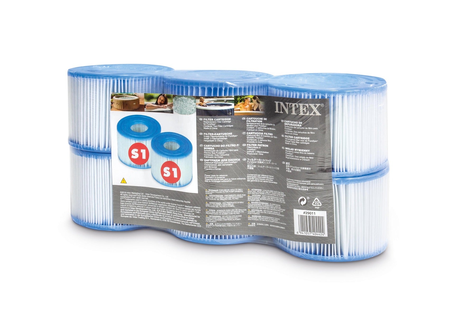 Intex 29011 pure spa filter cartridge s1 6 stuks