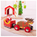 Bigjigs houten kerstman, slee en rendier