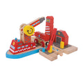 Bigjigs houten rails - brandweerhaven