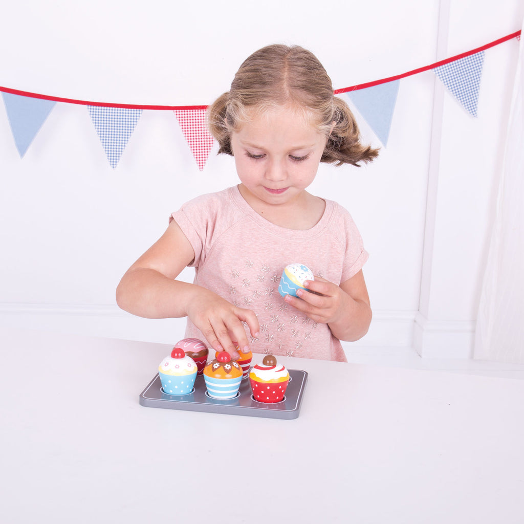 Bigjigs houten muffinset