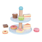 Bigjigs houten etagere met taartjes