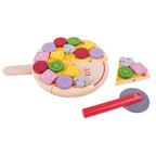 Bigjigs houten pizza met beleg