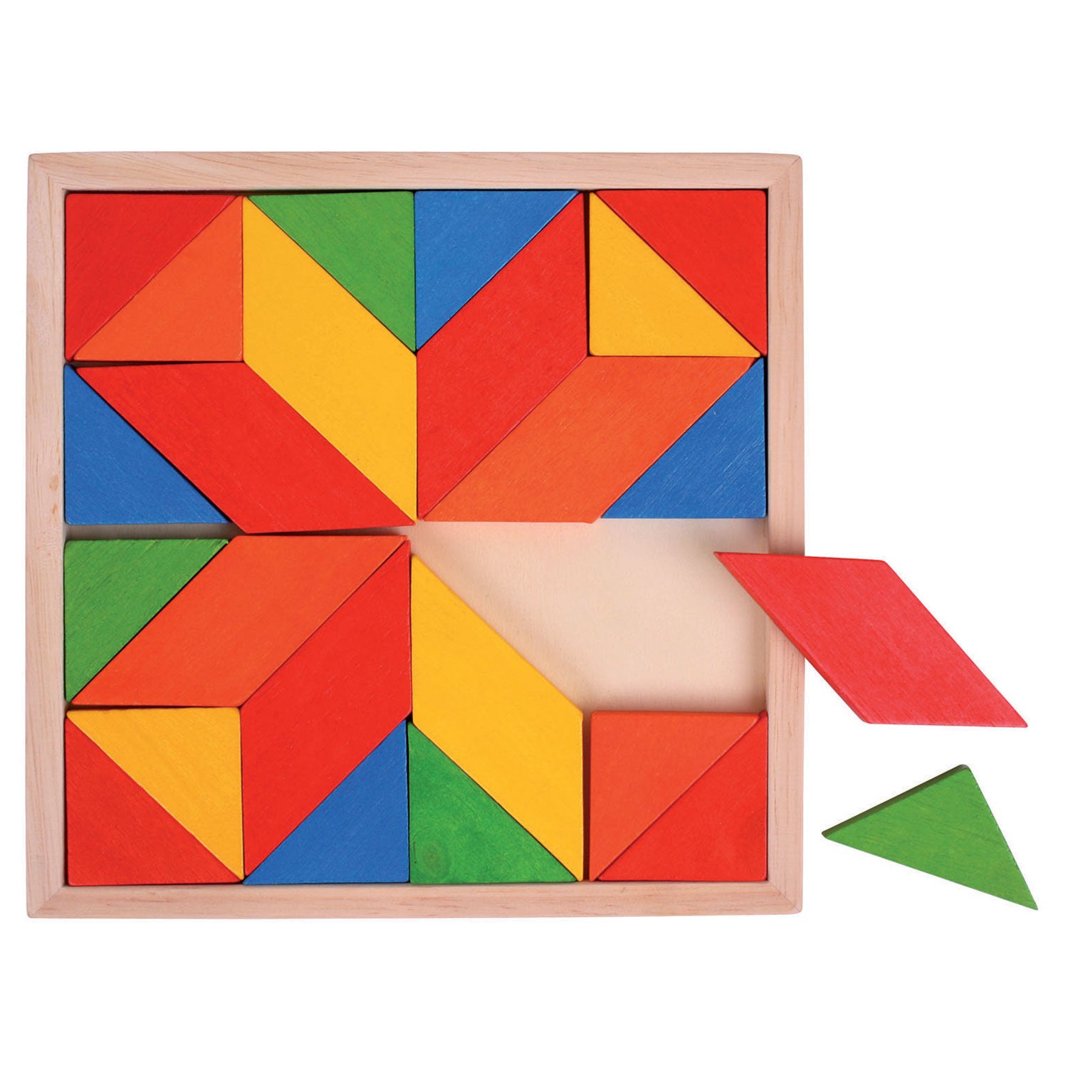 Bigjigs houten mozaiekpuzzel, 24dlg.
