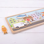 bigjigs houten magneetset stad, 16dlg.