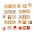 bigjigs houten legpuzzel cijfer tegels, 30st.