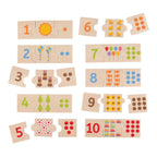 bigjigs houten legpuzzel cijfer tegels, 30st.