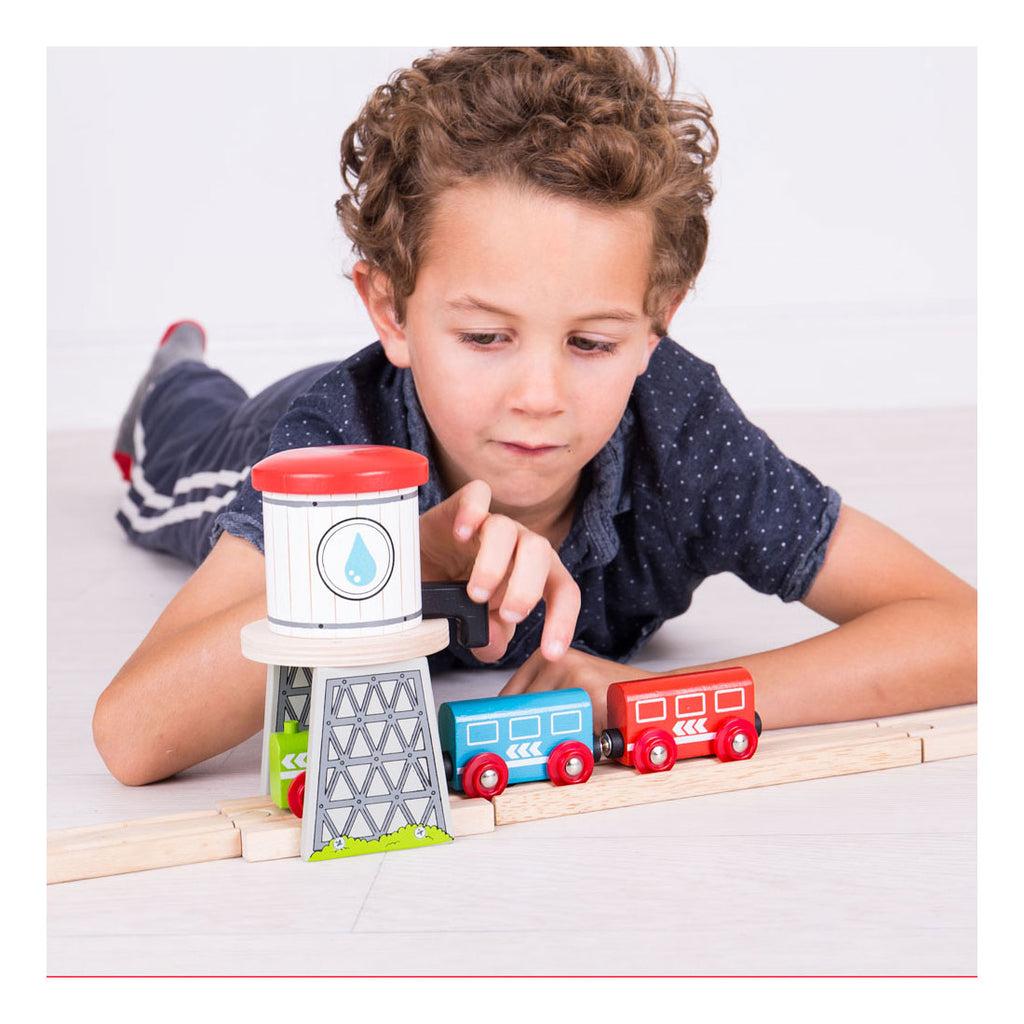 bigjigs houten rails watertoren