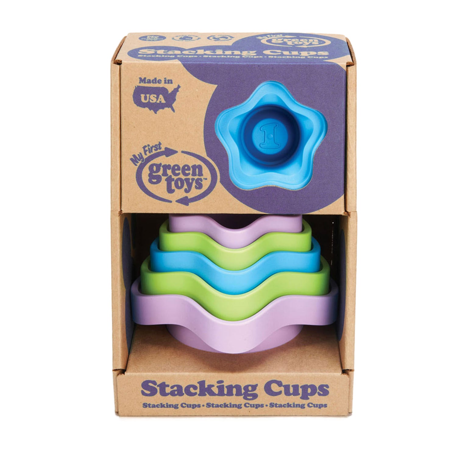 Green toys stapelaar bekers - sterretjes
