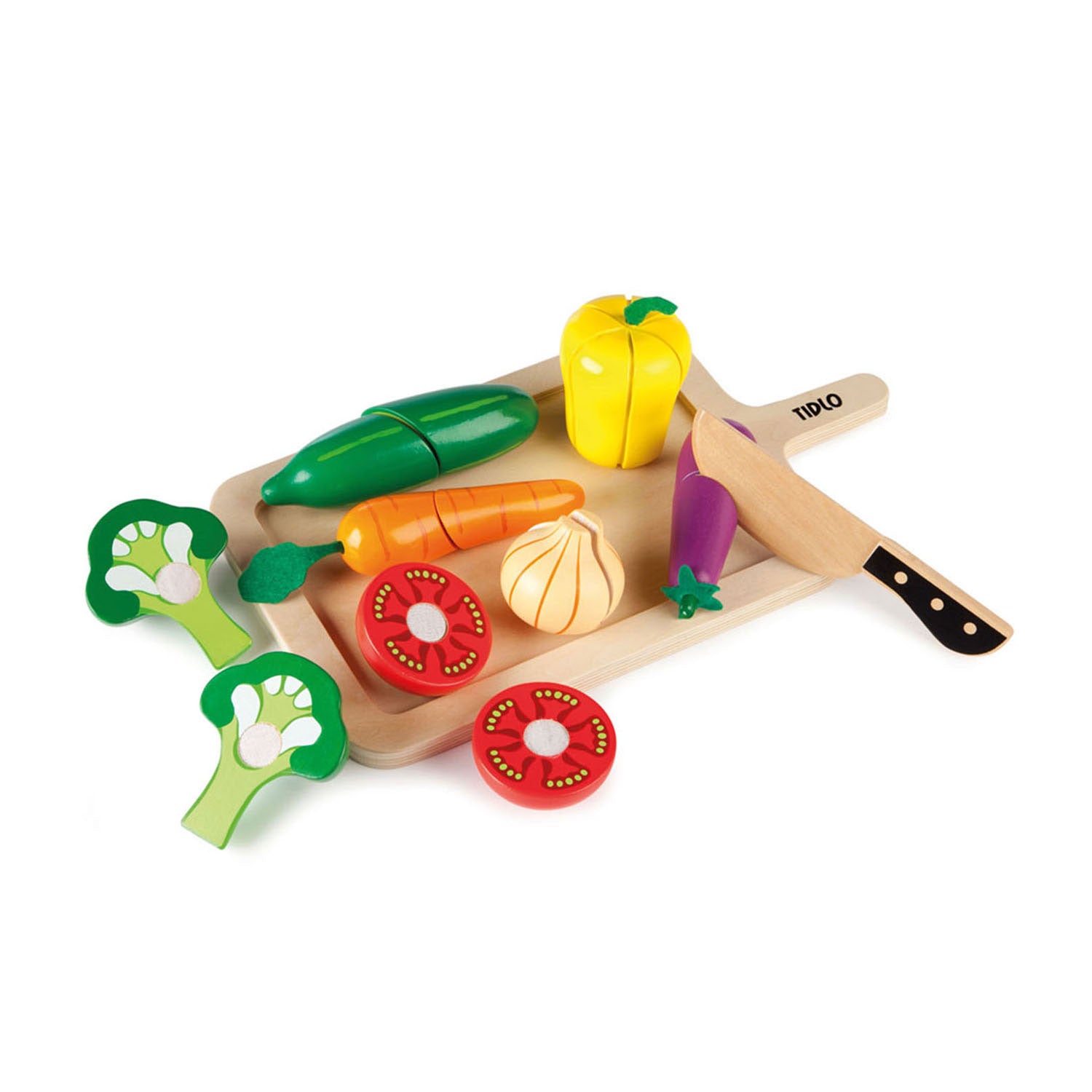 Tidlo houten snijgroenten speelset, 20dlg.