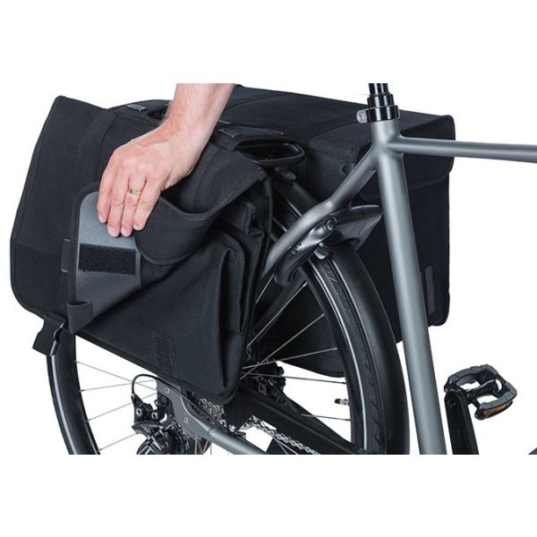 BASIL Tas eco classic dubbel zwart | 58l