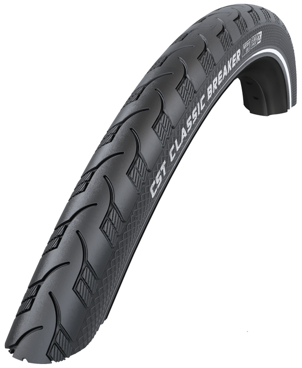 buitenband CST Breaker (1 mm anti-lek) Kleur Zwart met zijreflectie Maat: 28x1.50 ETRTO 40-622