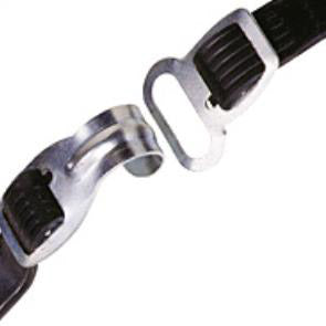 Bibia snelbinder met haak oog 50 cm - zwart