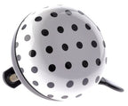Nv ding dong bel 60mm dots wit met zwarte stippen kaart