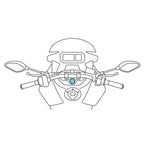 Lampa Opti Tube stuurbuisbevestiging voor motorfietsen ø13,5-14,7 mm