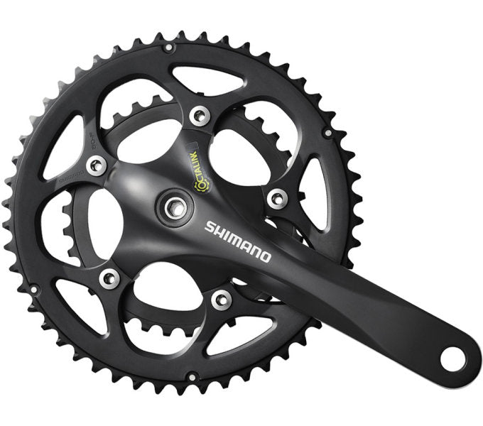 Shimano crankstel 2 x 9 speed road fc-rs345 - 175 50-34t octalink - zwart