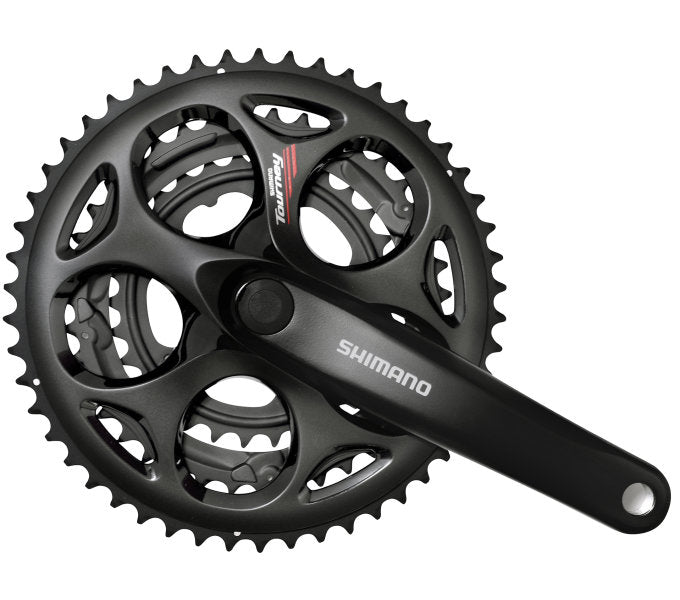 shimano crankstel 7 8 speed tourney fc-a073 - 170 50-39-30t met vierkante as - zwart
