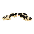Kids globe koe 1:32 zwart wit liggend staand 12 st