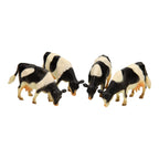 Kids globe koe 1:32 zwart wit liggend staand 12 st