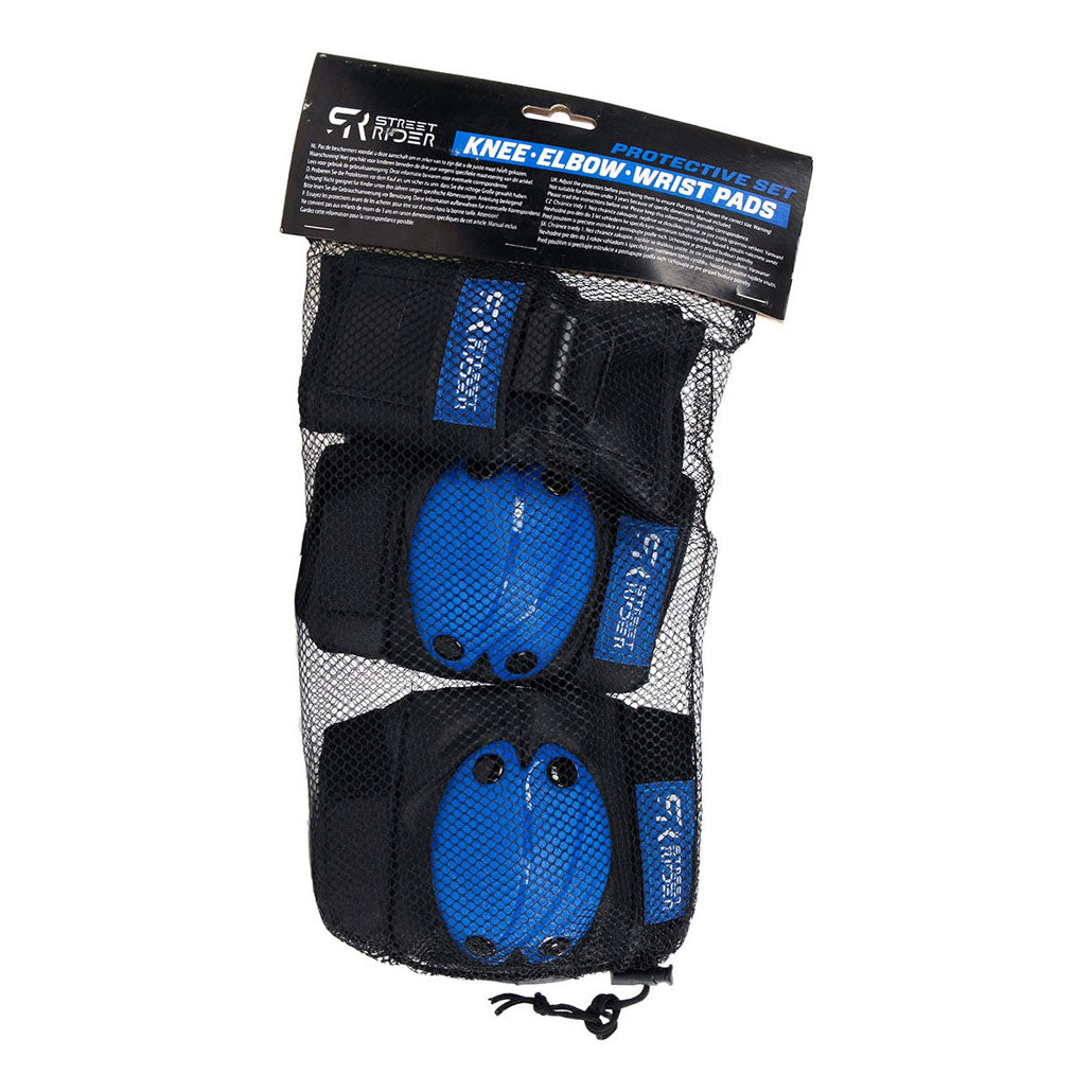 Street rider beschermset m - blauw, 6dlg.