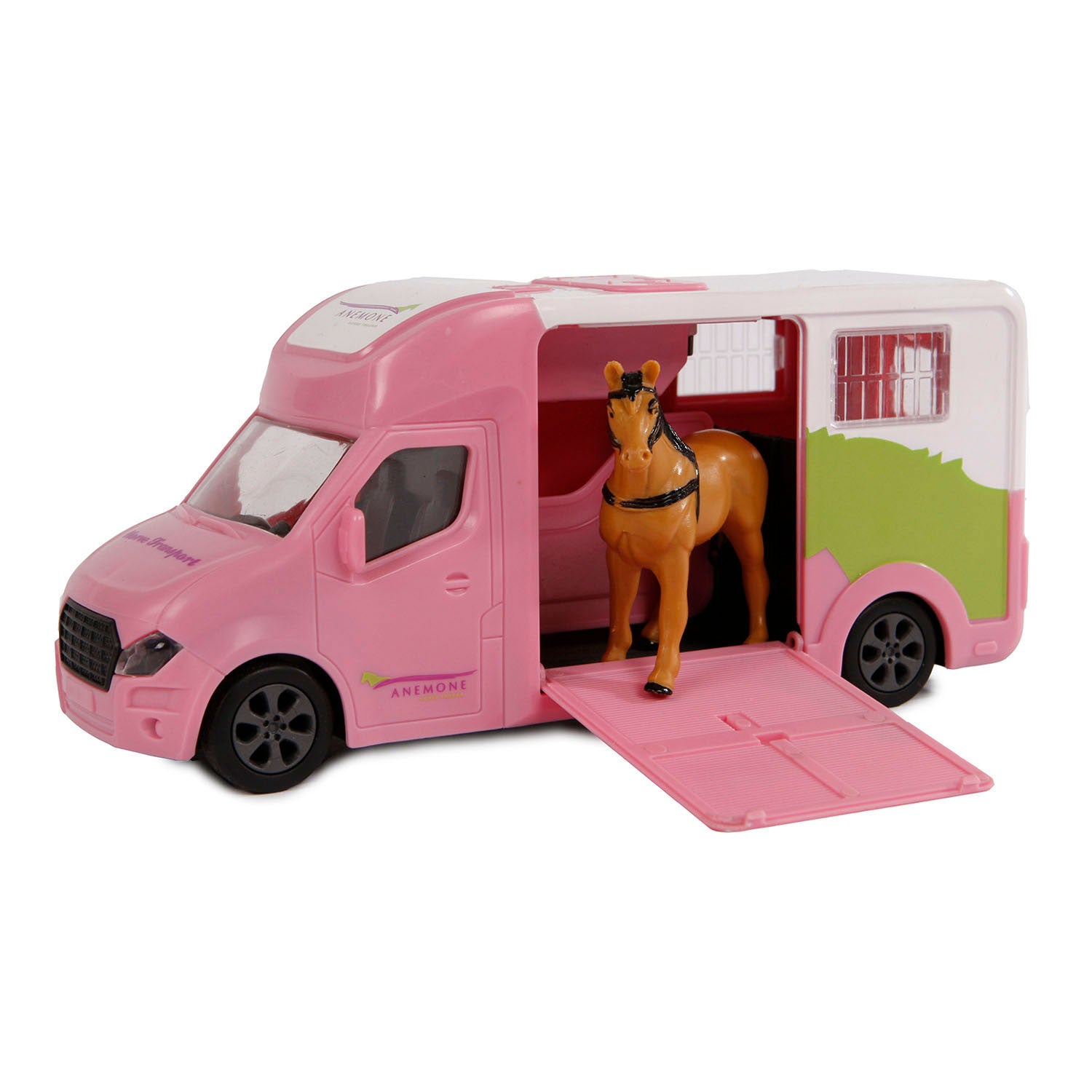 Kids globe die-cast paardentruck licht en geluid 1:32