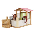 Kids globe paardenbox 14x21,8x14cm roze