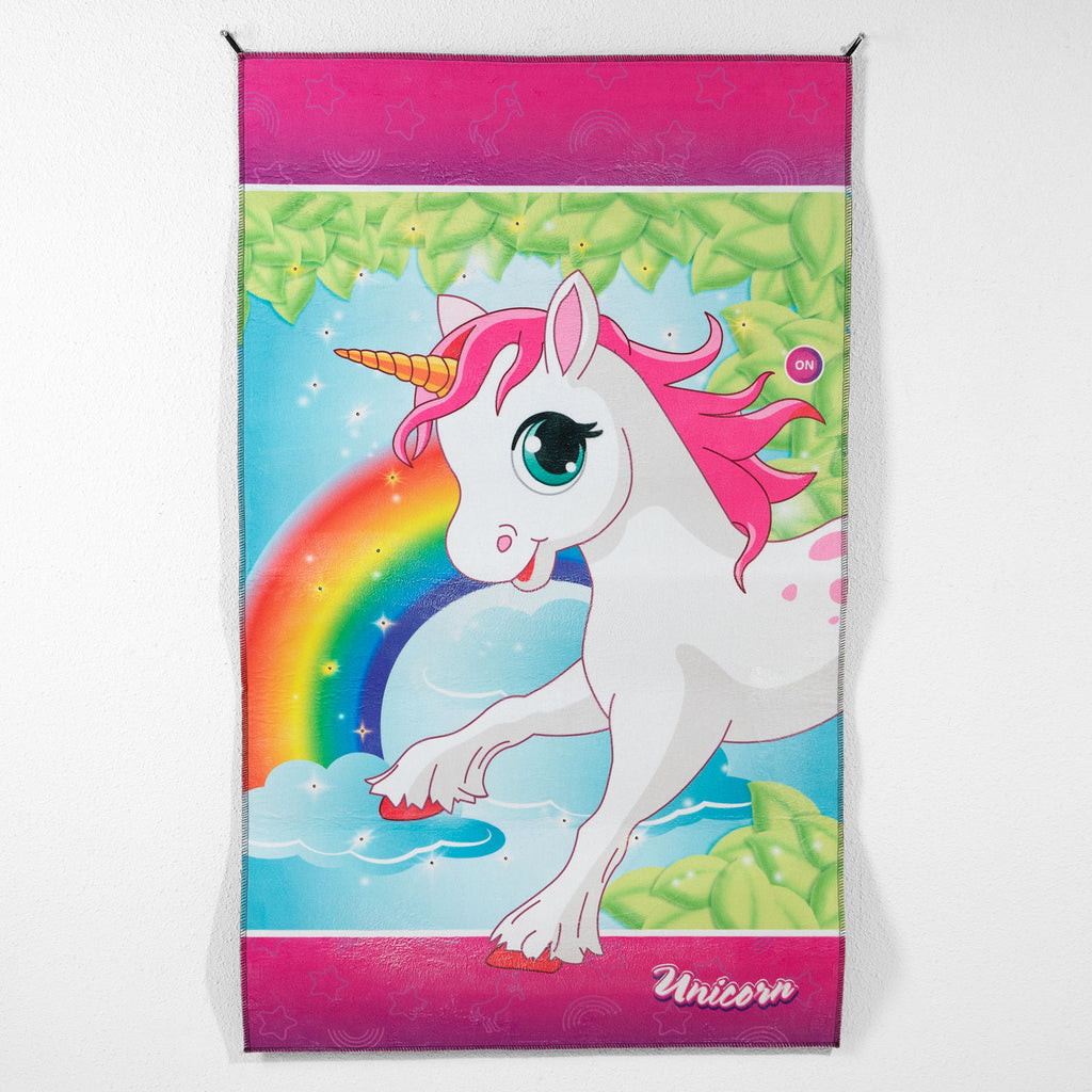 Unicorn kleed met led lichtjes 72x120cm