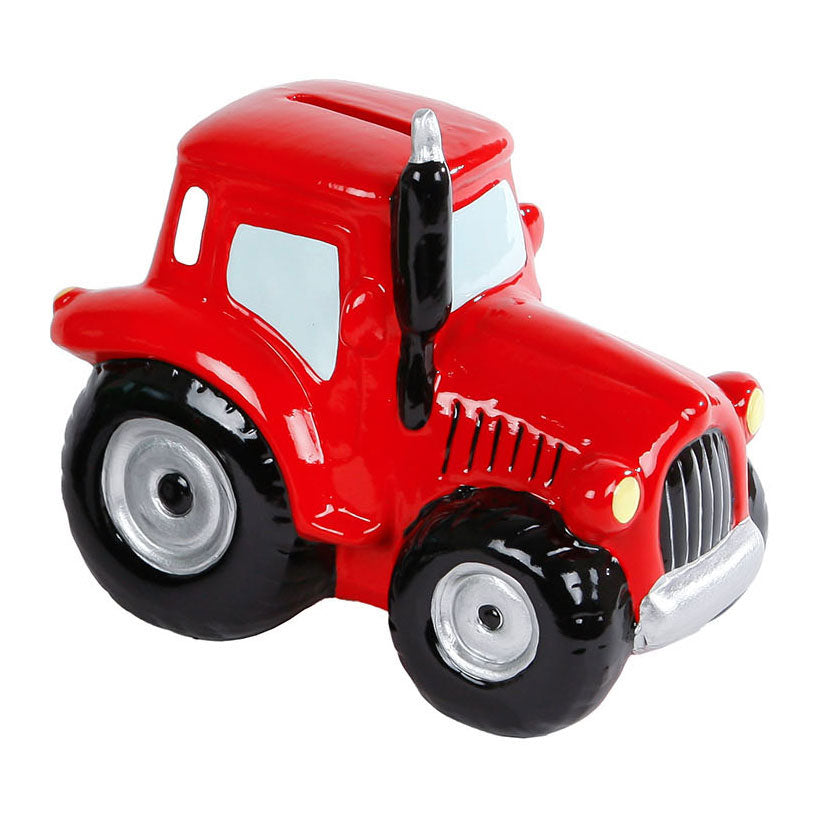 Kids globe spaarpot tractor aardewerk (2 ass.)