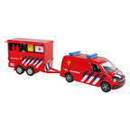 Kids globe vw transporter brandweer met aanhanger
