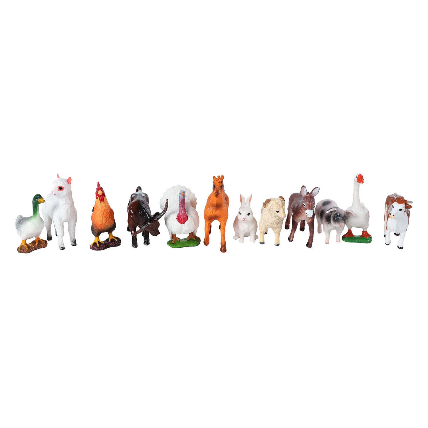 Kids globe miniatuur boerderijdieren figuurtjes 8 cm