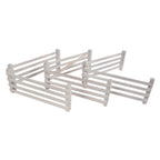 Kids globe horses houten hekken 6 stuks wit