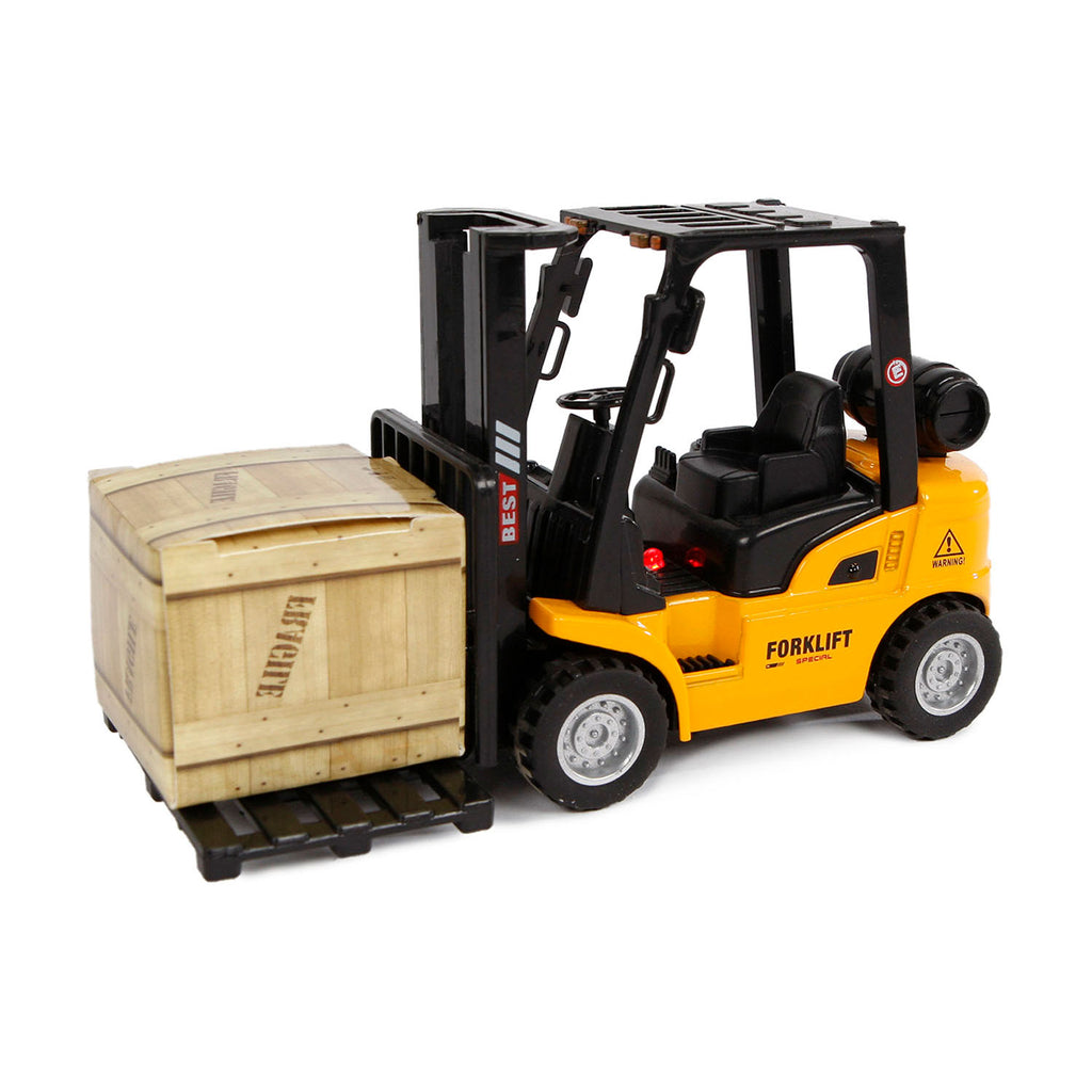 2-play die-cast vorkheftruck met licht en geluid, 14cm