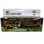 Kids Globe Globe Die-cast Land Rover met Aanhanger en Boot Leger