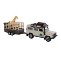Kids globe landrover defender+giraffe trailer