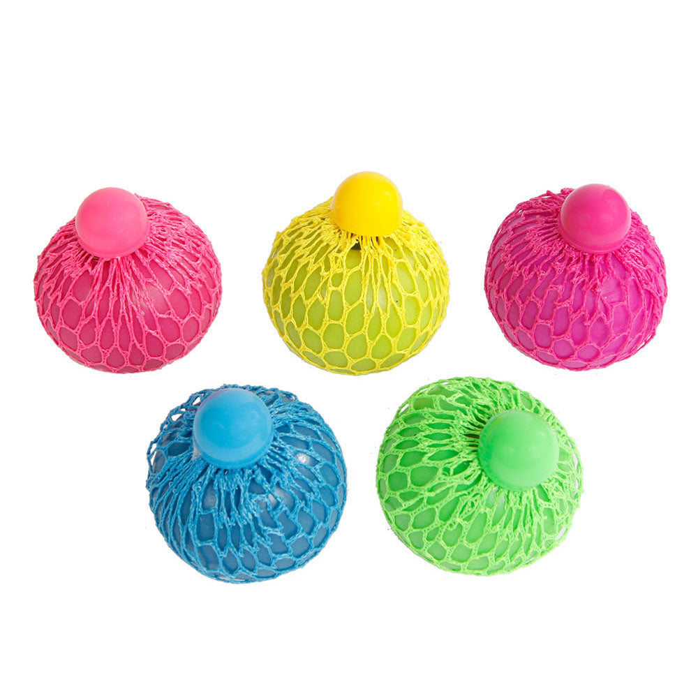 Knijpbal neon parelmoer