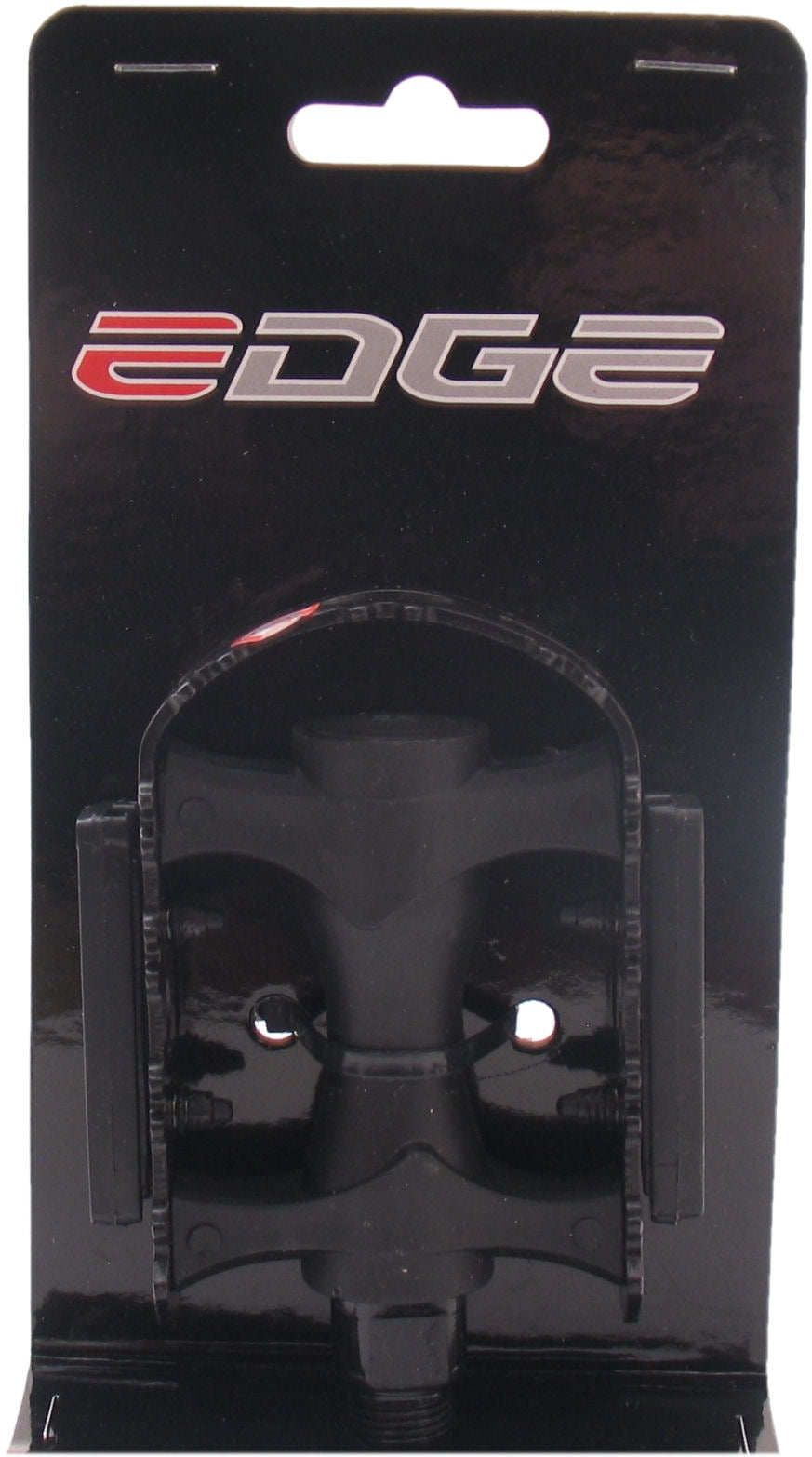 Edge pedaalset mtb kunststof met ijzeren rand - zwart