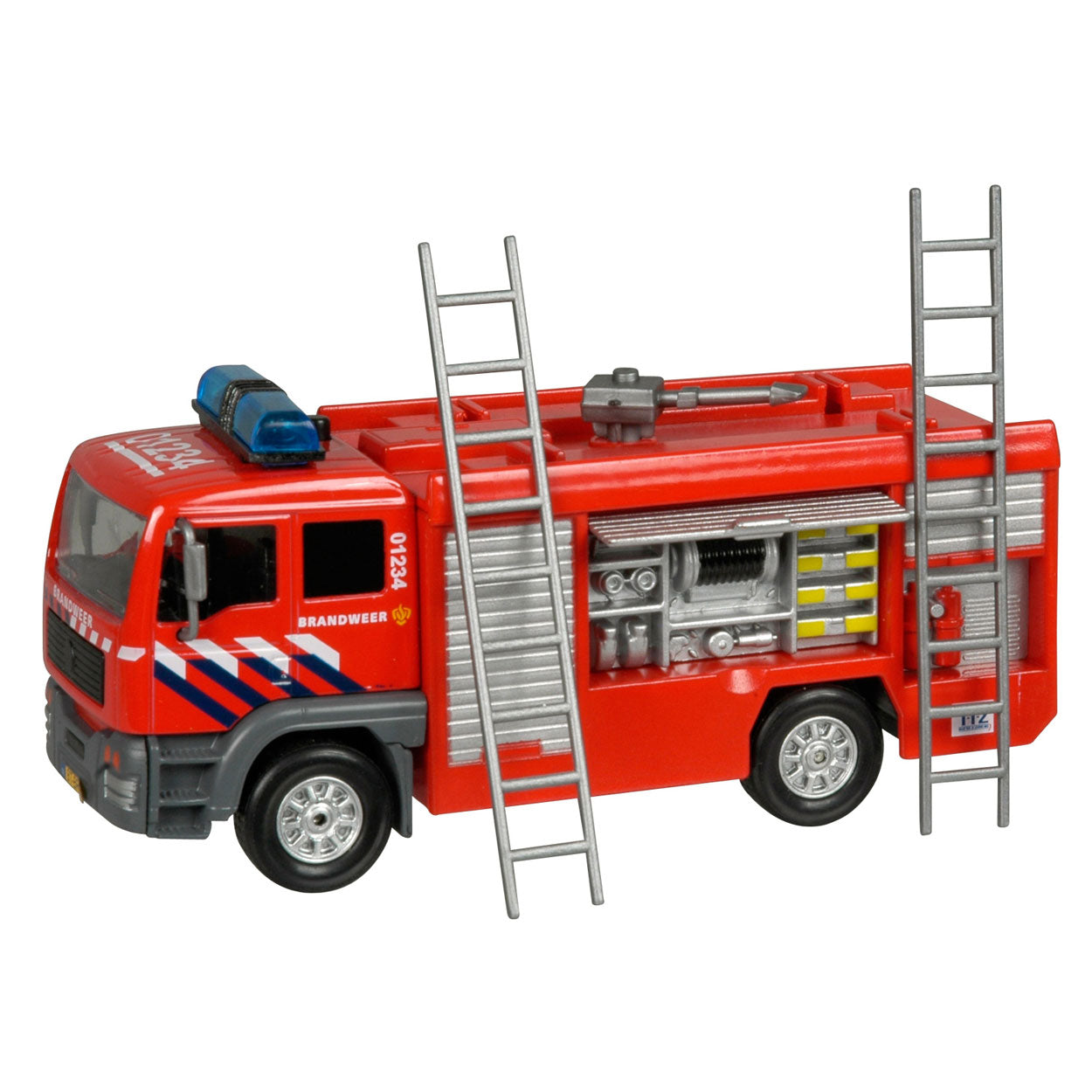 Kids globe die cast brandweer tank auto