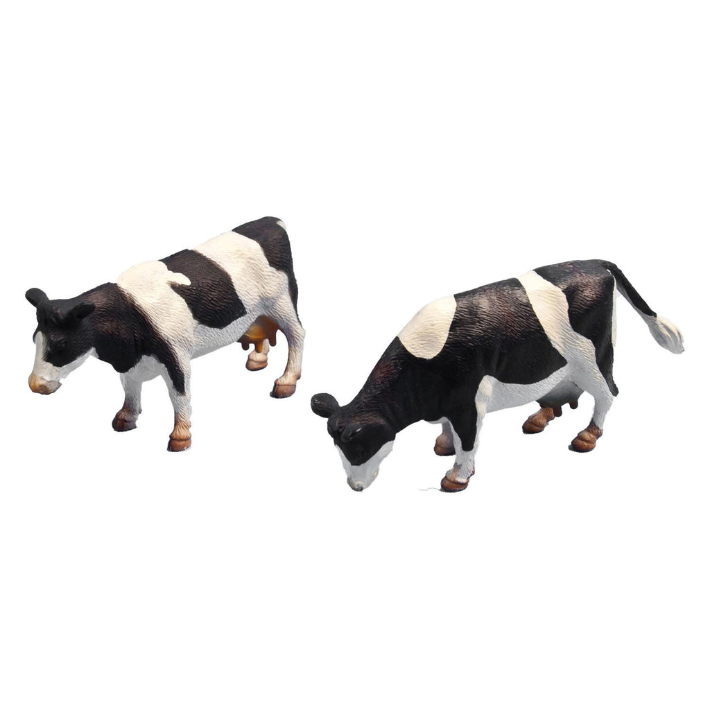 Kids globe koeien zwart wit staand 2stuks 1:32