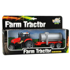 Kids globe tractor met aanhanger licht geluid 1:32