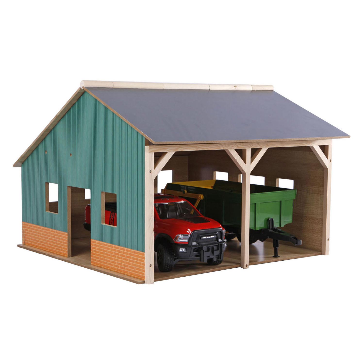 Kids globe loods voor 2 tractoren, 1:16