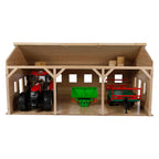 Kids globe landbouwloods hout voor 3 tractoren, 1:16
