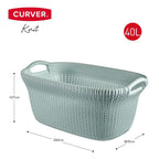 Curver knit wasmand 40ltr misty blue